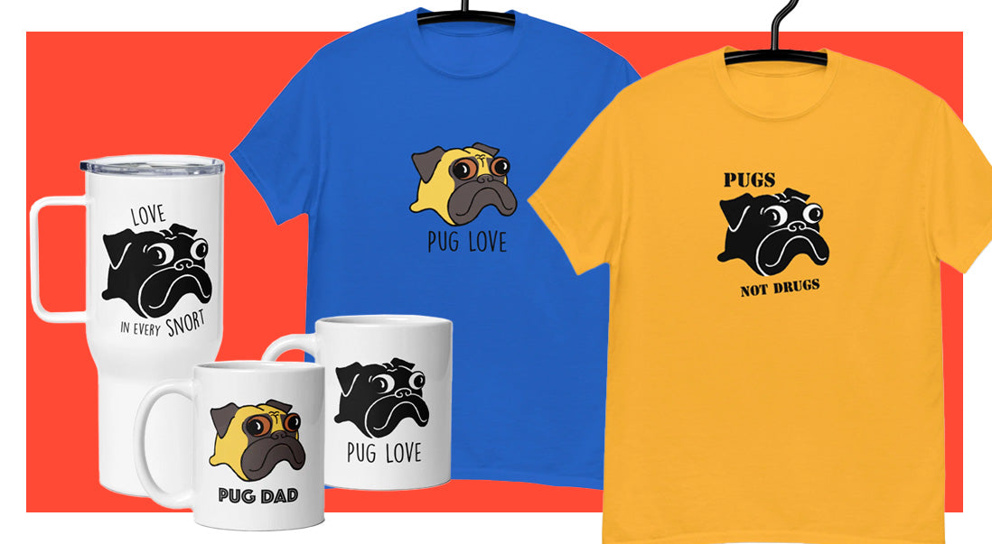 SNAFU Cards' Funny PugMug Merch!
