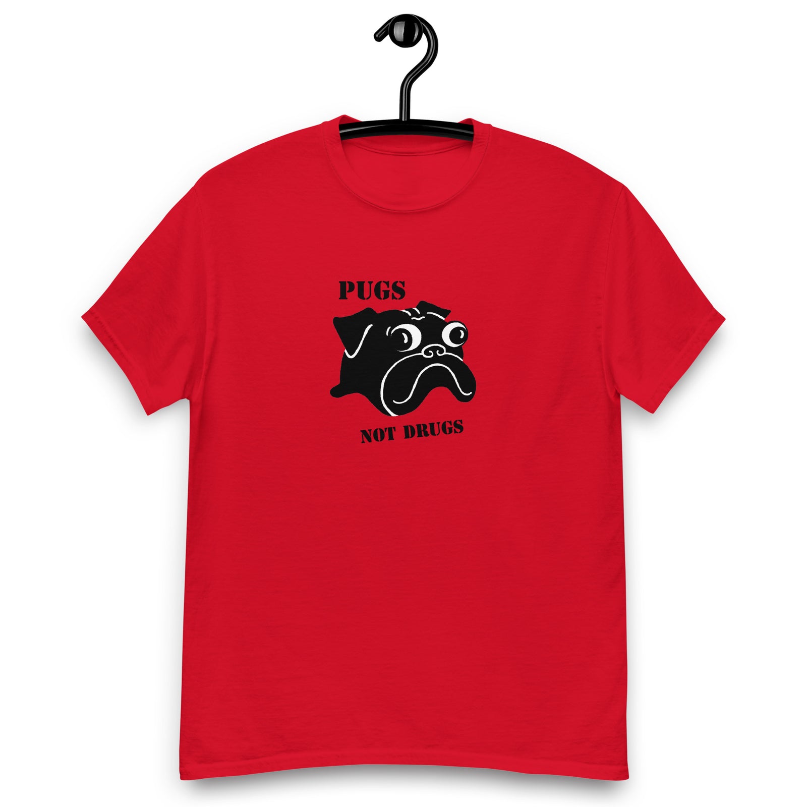 Pugs Not Drugs T-shirt | Black Pug