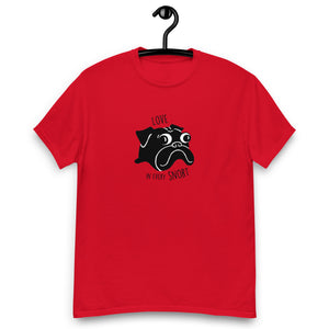 Love in Every Snort T-shirt | Black Pug