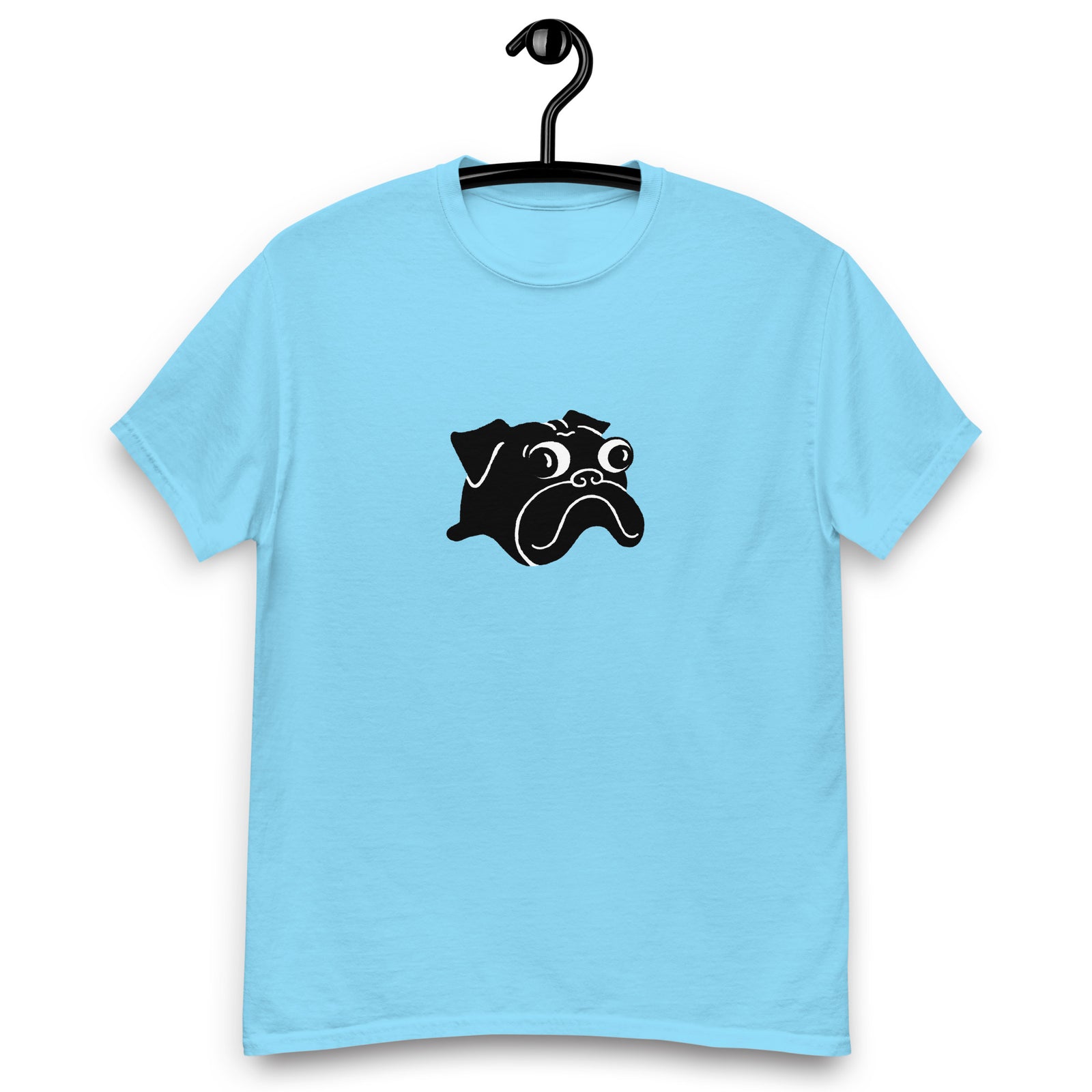 Pug Head T-shirt | Black Pug
