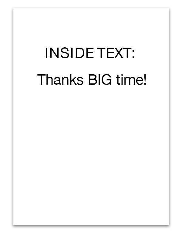Big Time Thank You!
